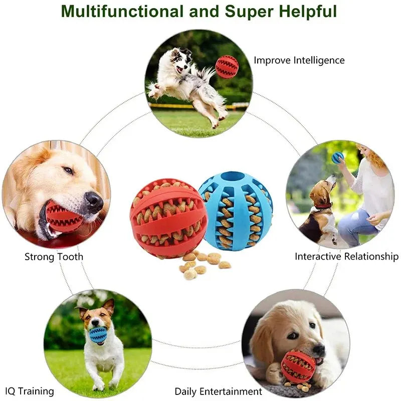 Interactive Treat-Dispensing Dog Toy Ball