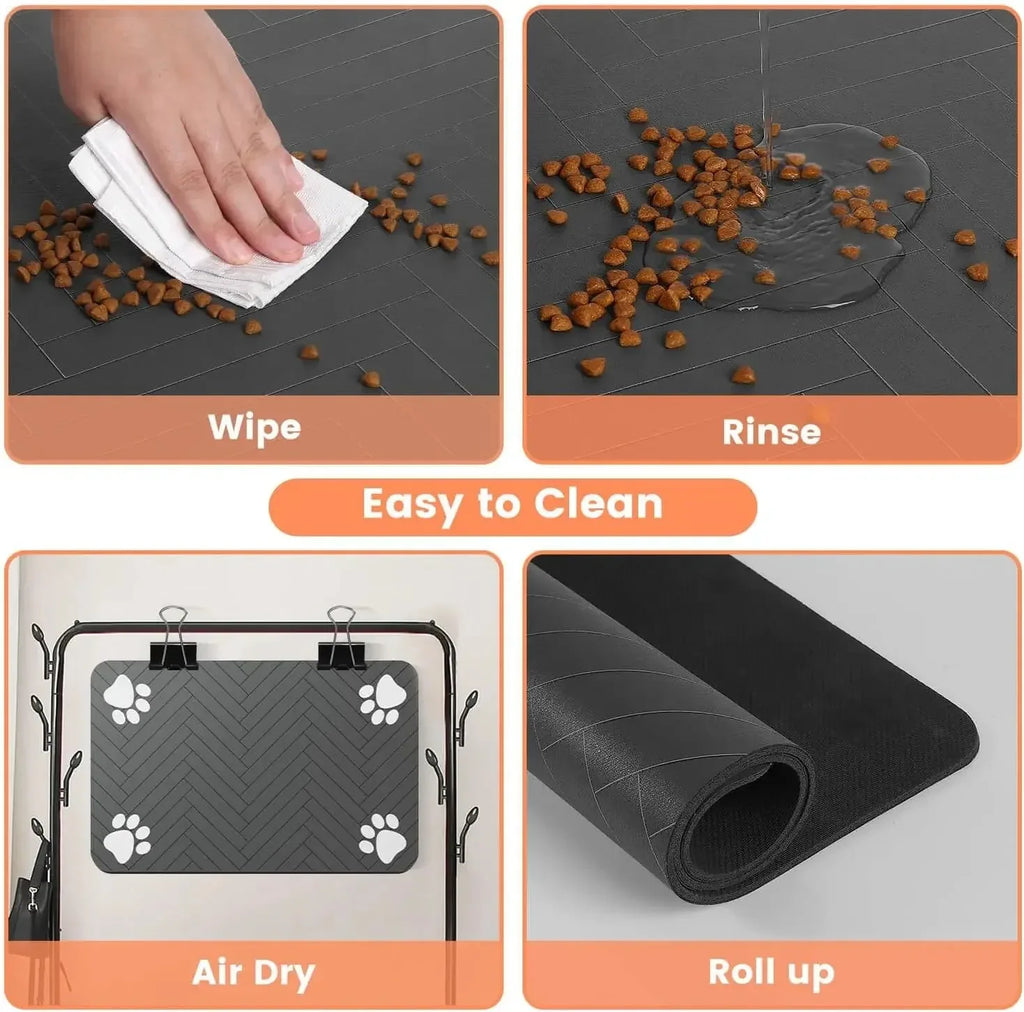 Waterproof Pet Feeding Mat — Non-Slip