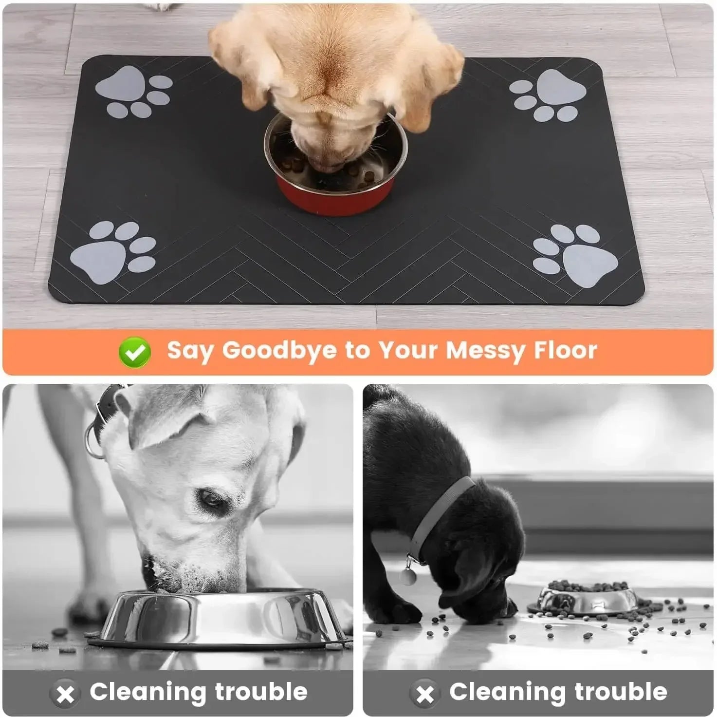 Waterproof Pet Feeding Mat — Non-Slip