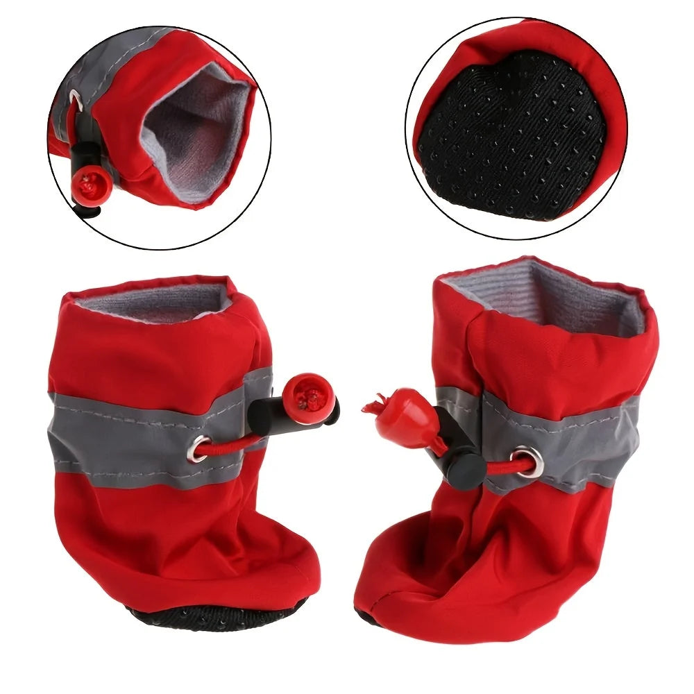 Water-Resistant Dog Boots — Set of 4