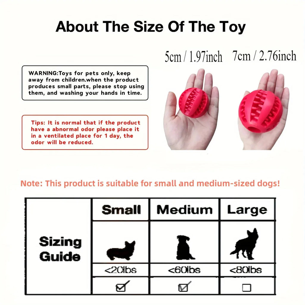 Interactive Treat-Dispensing Dog Toy Ball