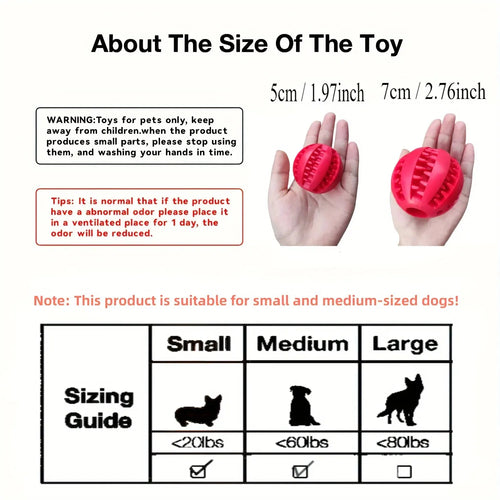 Interactive Treat-Dispensing Dog Toy Ball